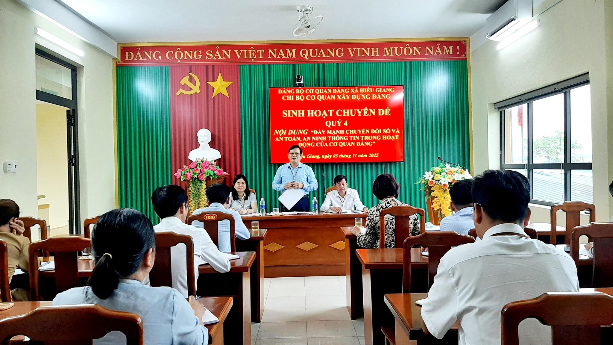 ĐẢNG ỦY XÃ HIẾU GIANG ĐẨY MẠNH CÔNG TÁC CHUYỂN ĐỔI SỐ THEO NGHỊ QUYẾT 57-NQ/TW CỦA BỘ CHÍNH TRỊ