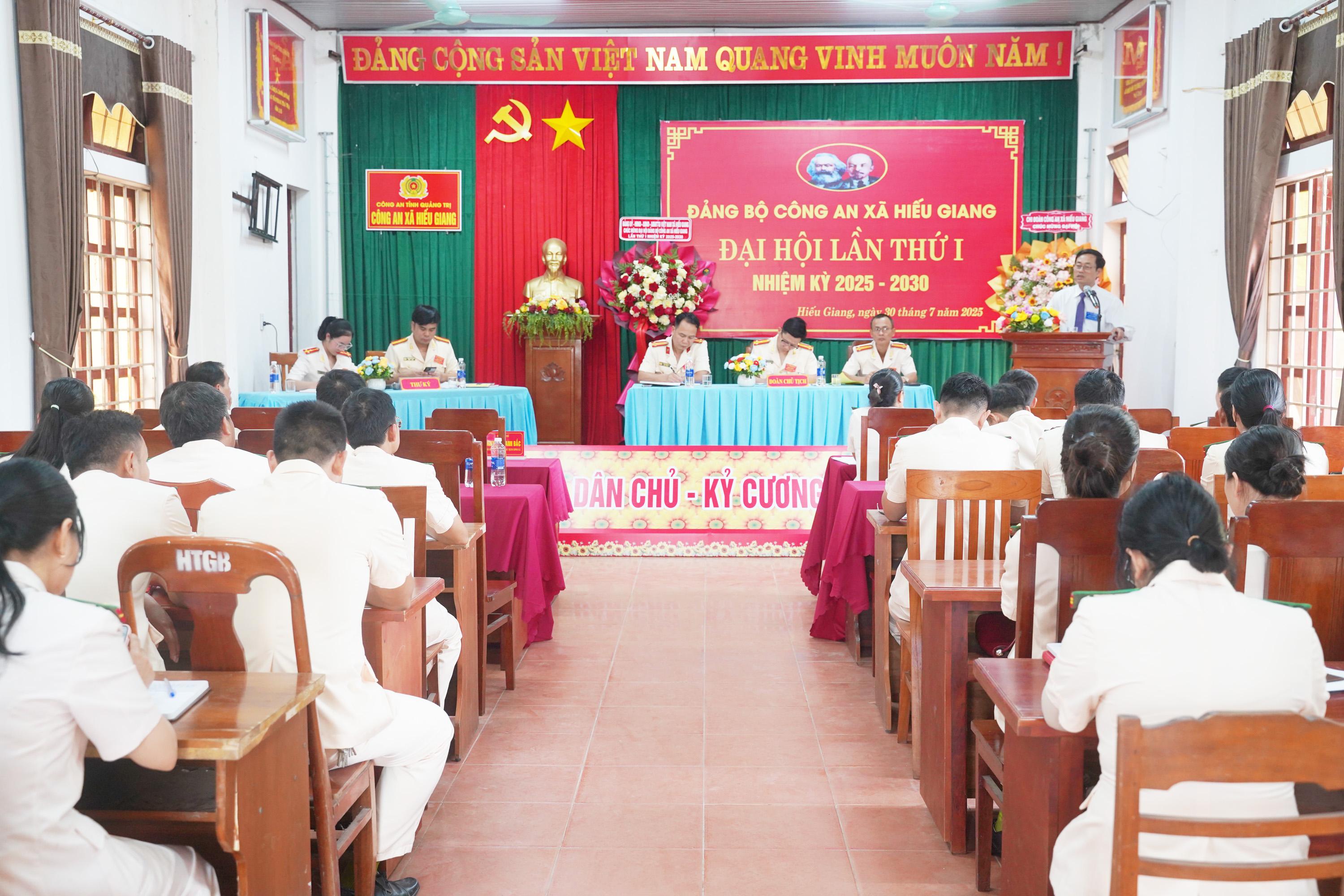 Đại hội Đảng bộ Công an xã Hiếu Giang nhiệm kỳ 2025 - 2030