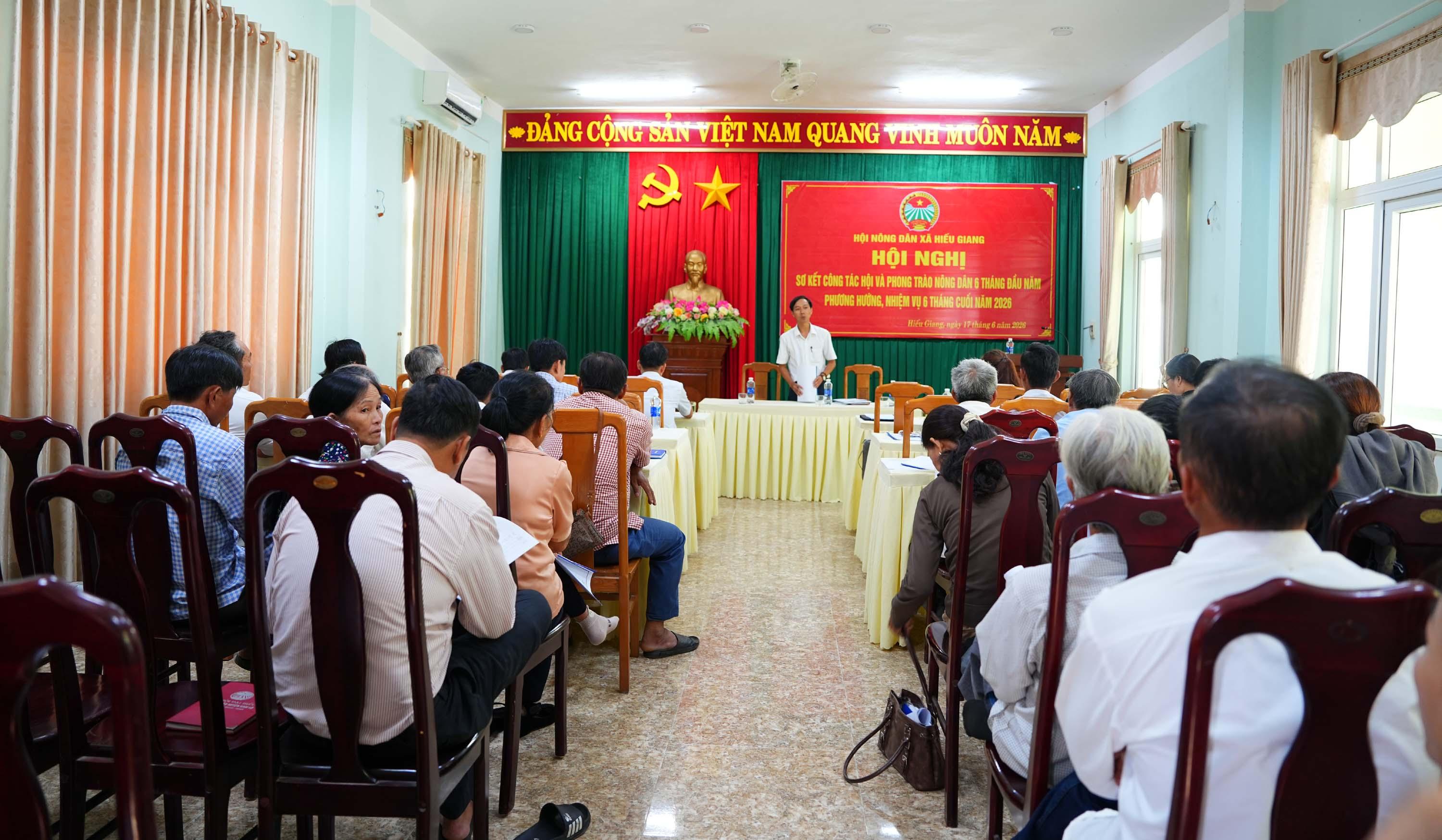 Hội Nông dân xã Hiếu Giang sơ kết công tác Hội và phong trào nông dân 6 tháng đầu năm 2026