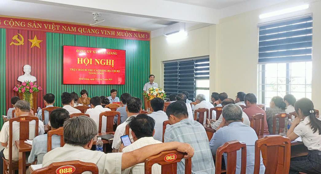 Đảng ủy xã Hiếu Giang trực báo Bí thư các Đảng bộ, Chi bộ tháng 9 năm 2025