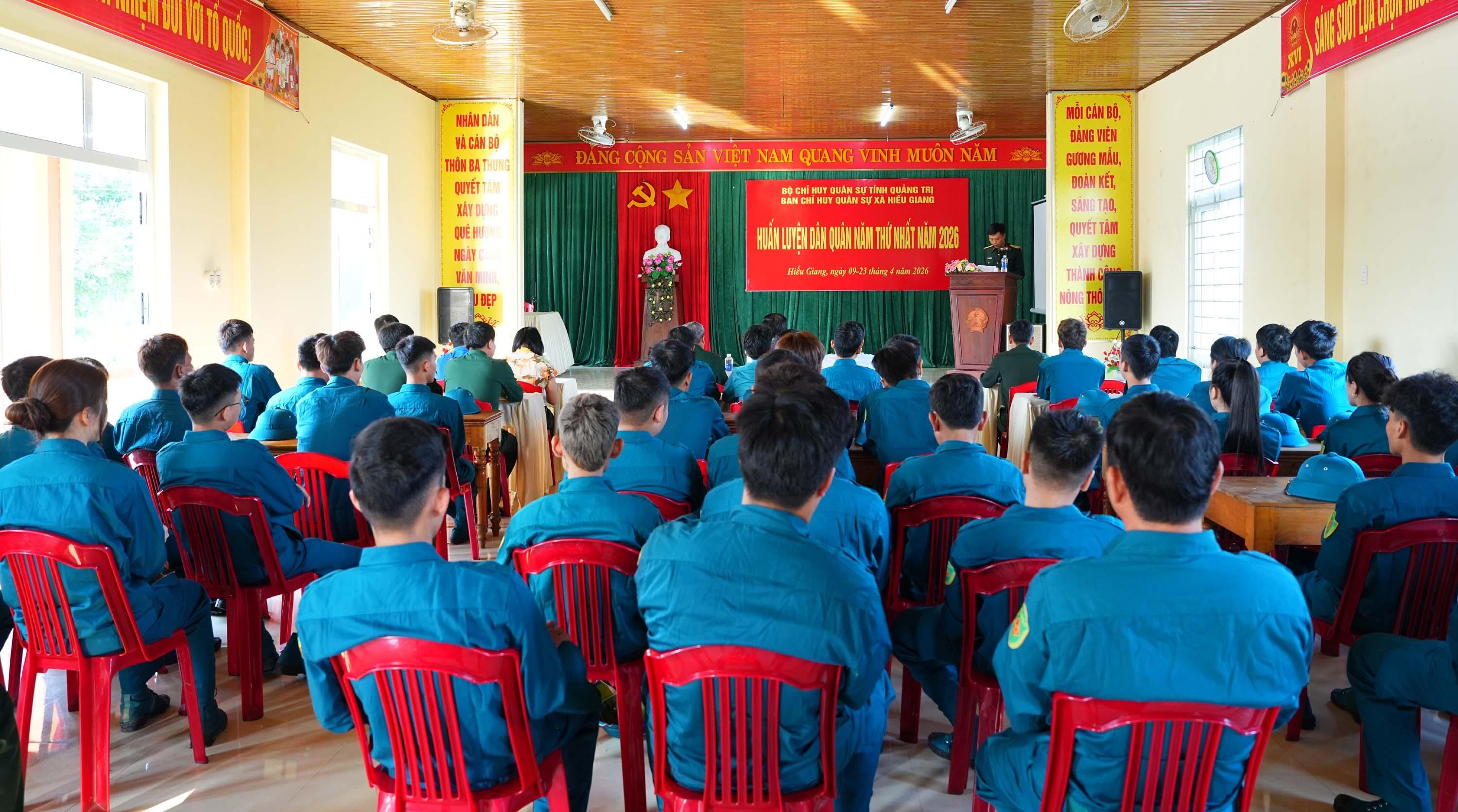 Xã Hiếu Giang bế mạc huấn luyện dân quân tự vệ năm thứ nhất, năm 2026